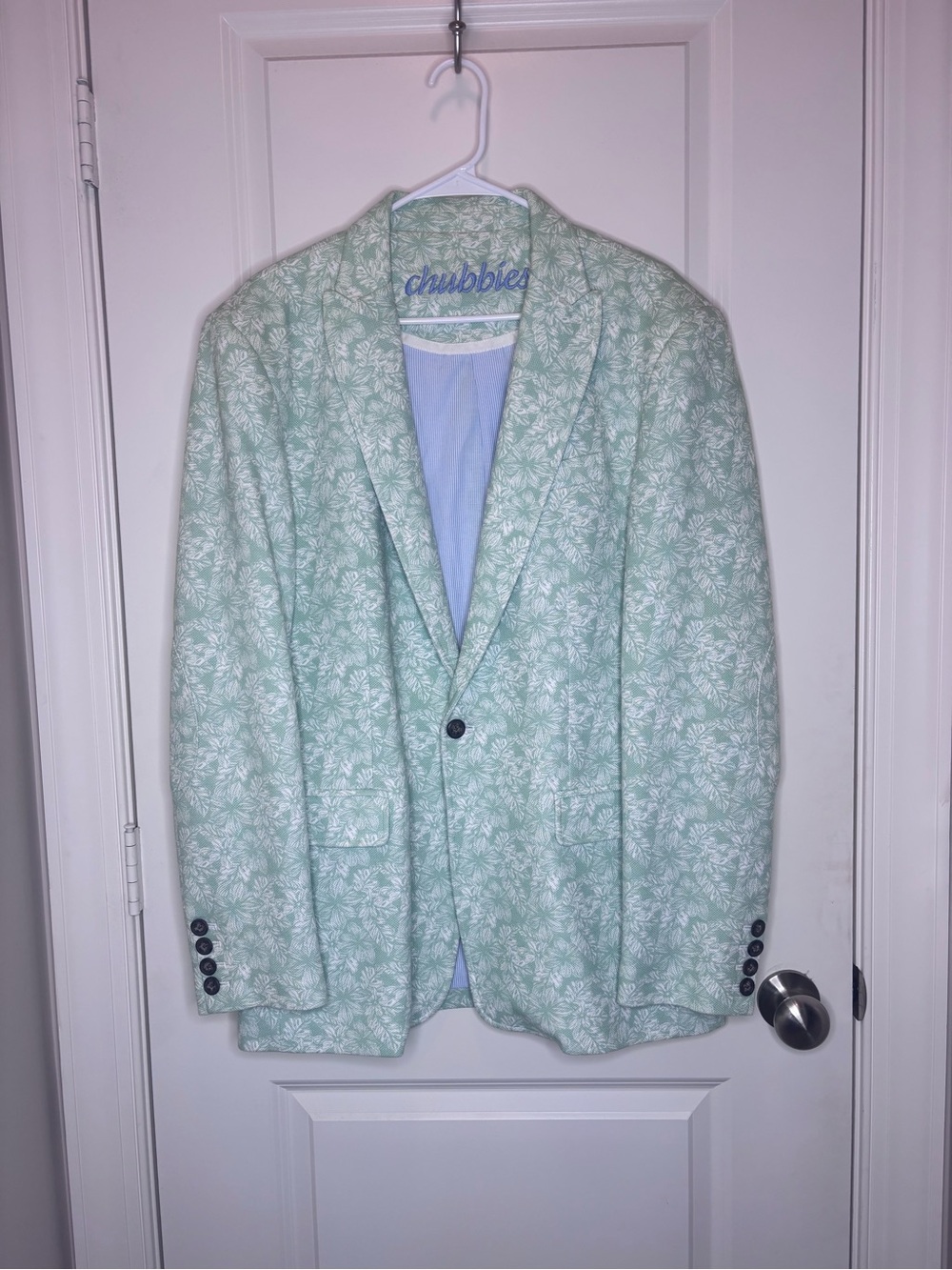 Chubbies Light Mint & White Floral Sport Coat